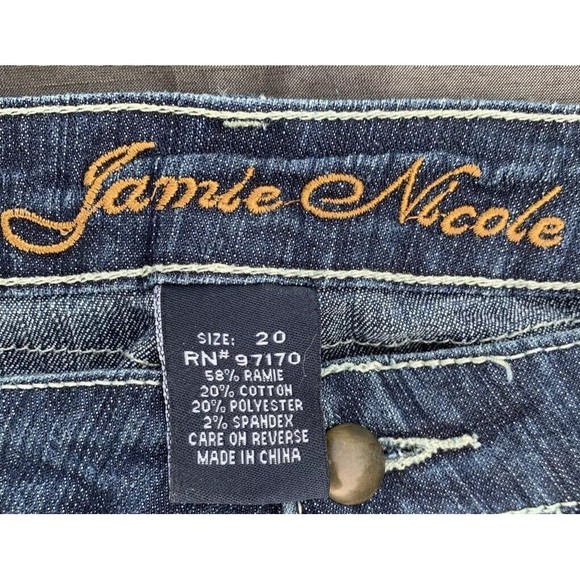 Jamie Nichole Women's Blue Denim Jeans Size 20 2-Pockets Dark Wash - Picture 3 of 10